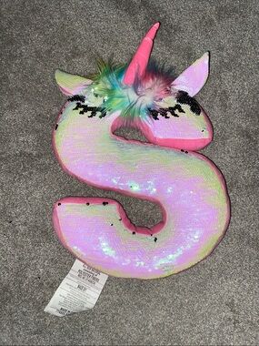 Justice Pink Iridescent Sequin Unicorn S Accent Pillow